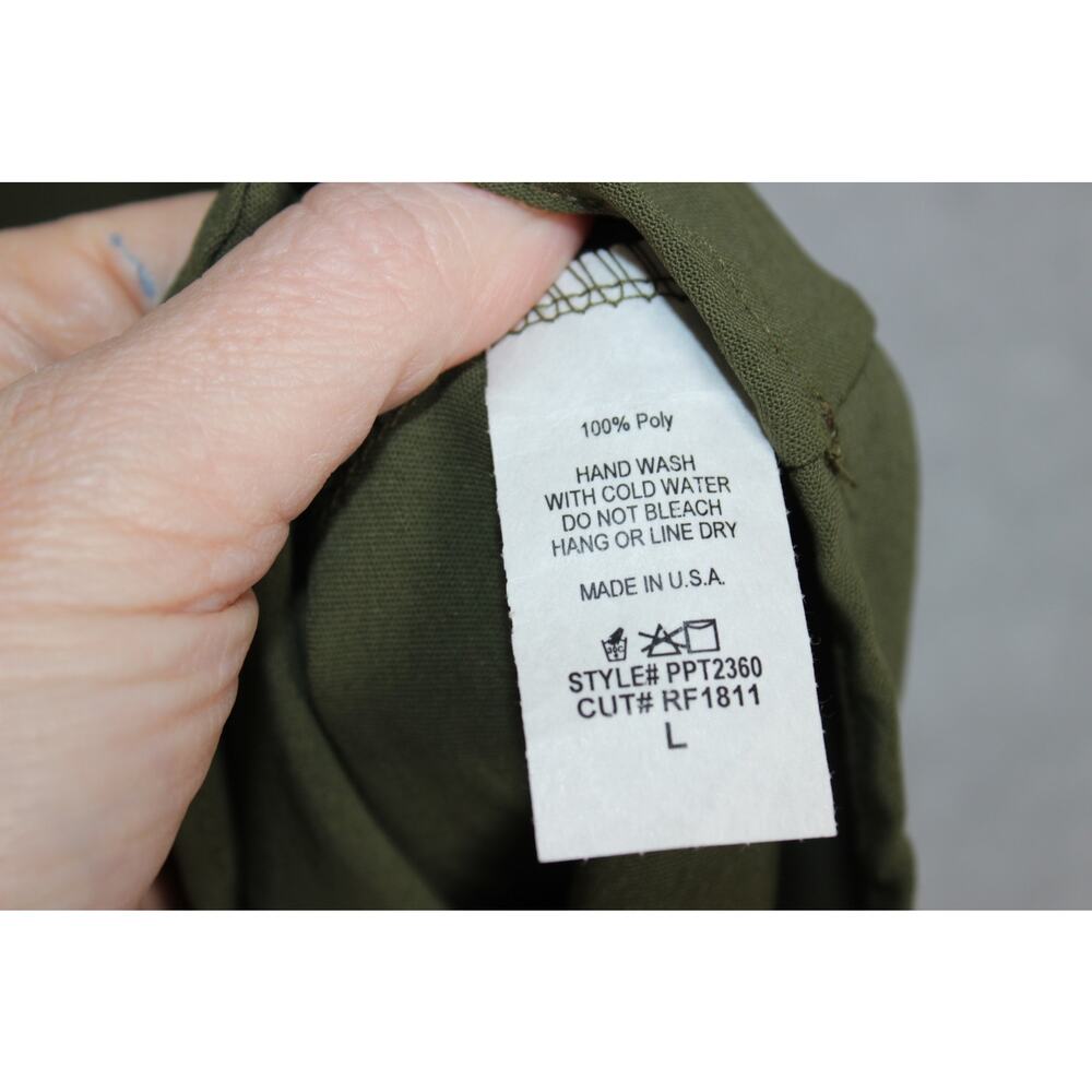Perfect Peach Notch Neck Sleeveless Woven Top Army Green NWT Womens Size Large - Picture 4 of 6